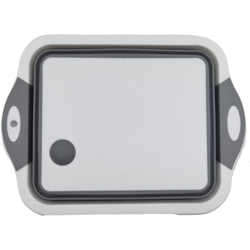 Multifunctional Folding Kitchen Sink Chopping Board, Kitchen Plastic Three-in-one Chopping Board