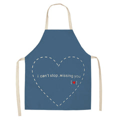 Red Lip Letters Apron Used In Kitchen Home Cleaning Cooking Oil-proof Stain-proof Apron
