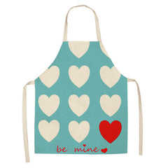 Red Lip Letters Apron Used In Kitchen Home Cleaning Cooking Oil-proof Stain-proof Apron