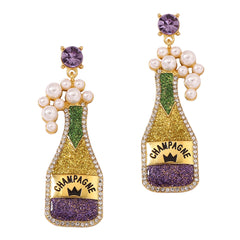 Light Luxury Carnival Cute Wine Bottle Trendy Grace Versatile New Earrings